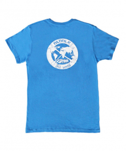 Siren T-Shirt "Paddle the world" in blau