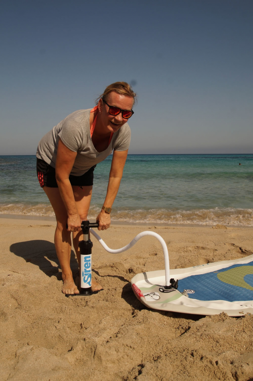 Double Action Pumpe Mini für SUP Boards - klein und handlich