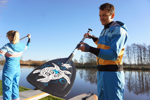 Standout Trockenanzug dry suit Fjord für Winter Paddler Stand Up Paddling und T2 Tortuga Paddel