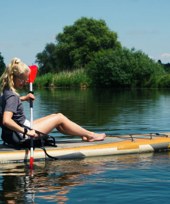 SUP Seat / Aluminium-Doppelpaddel rot