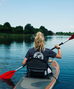 Siren Sup Seat, rotes Aluminium-Doppelpaddel für Kajaks und SUPs