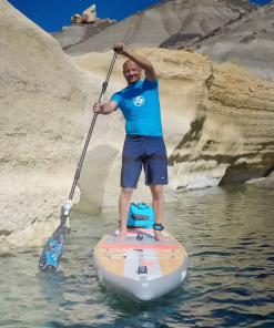 zweiteiliges SUP Carbon-Paddel Pacifica P3 aus 100% Vollcarbon mit dem SIREN malea 12.2