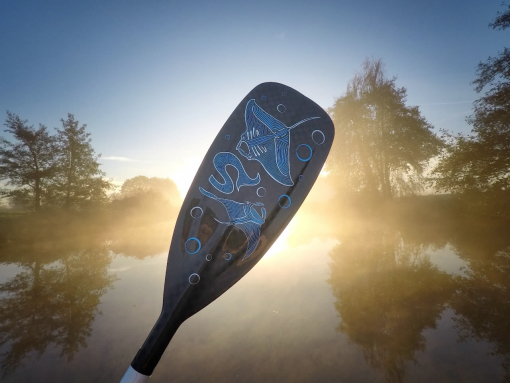 zweiteiliges SUP Carbon-Paddel Pacifical aus 100% Vollcarbon