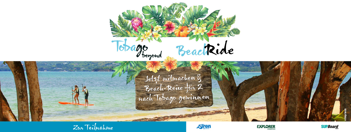 Tobago Beach Ride mit SIREN SUPsurfing