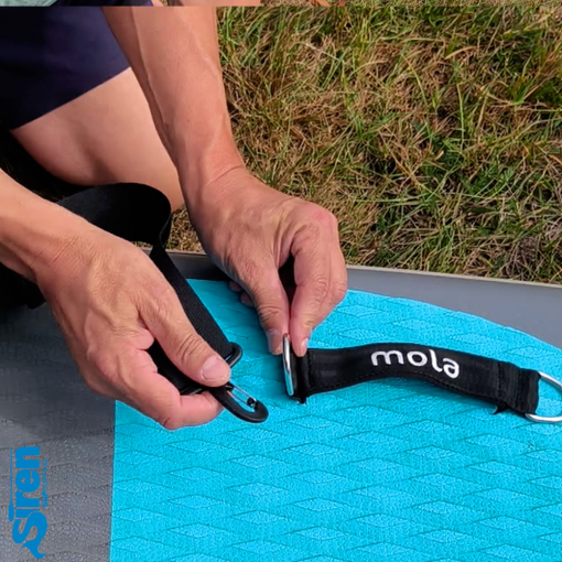Die besten Tragegurte für SUP Boards von SIREN SUPsurfing universell für Stand Up Paddleboards mit Gurt oder mit Karabiner Haken