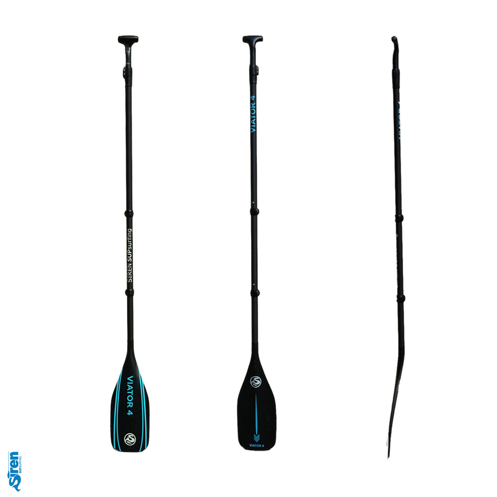 Viator 4 vierteiliges SUP Paddel von SIREN SUPsurfing mit sehr großer Längenverstellung und kleinem Packmaß zum reisen