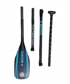 Viator 4 vierteiliges SUP Paddel von SIREN SUPsurfing mit sehr großer Längenverstellung und kleinem Packmaß zum reisen