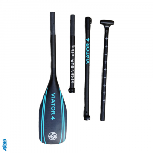 Viator 4 vierteiliges SUP Paddel von SIREN SUPsurfing mit sehr großer Längenverstellung und kleinem Packmaß zum reisen